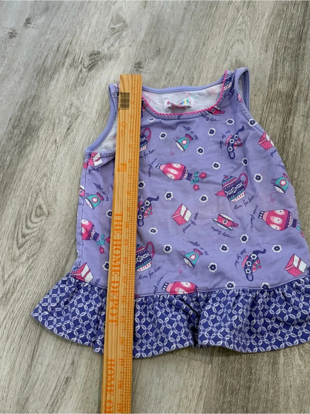 VTG Gymboree Rainbow Tag Tea Party Girls Dress 3/4 Sleeveless 80s 90s Purple